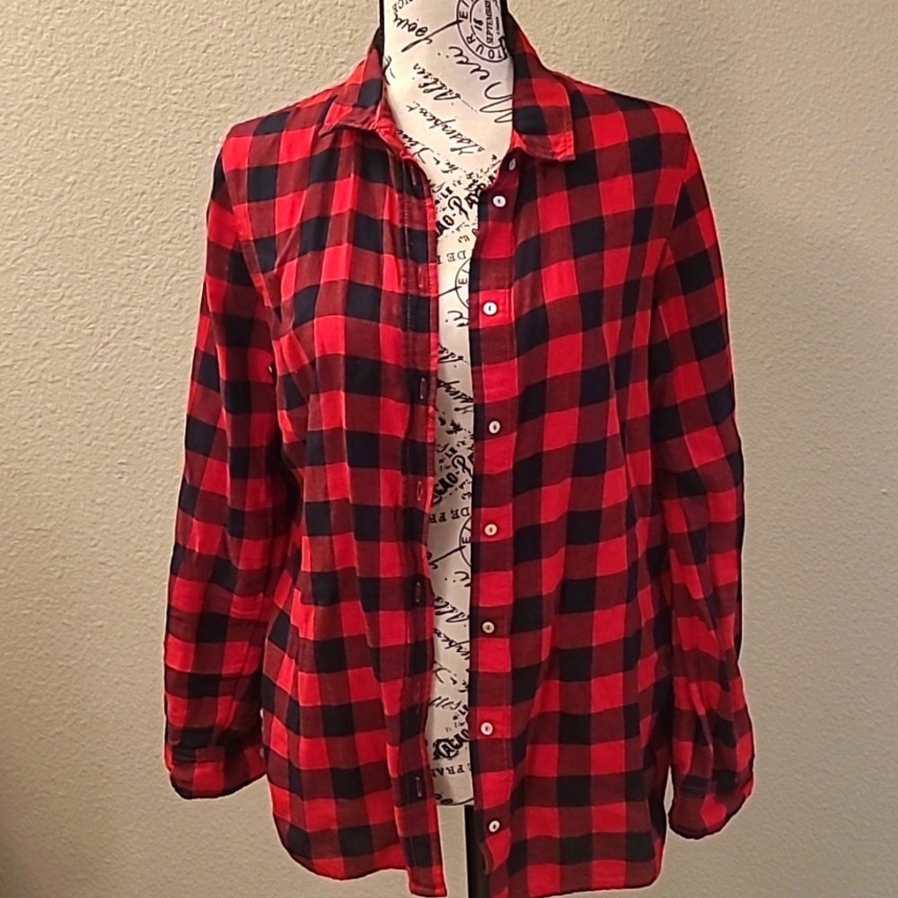 H&M Size 6 Plaid Button Down